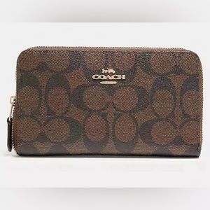 NEW Coach | Medium Id Zip Wallet In Signature Canvas